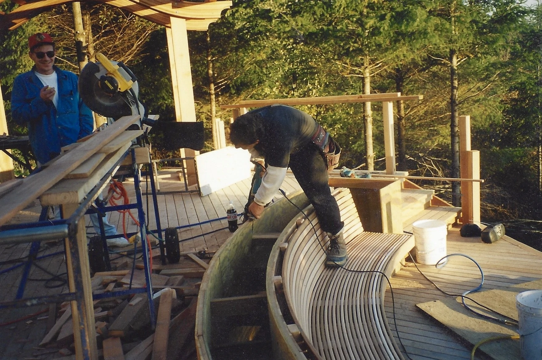 Building a built in Clear Cedar Bench with Cedar Planter
Simmions Residence
Cedar Mill Deck company