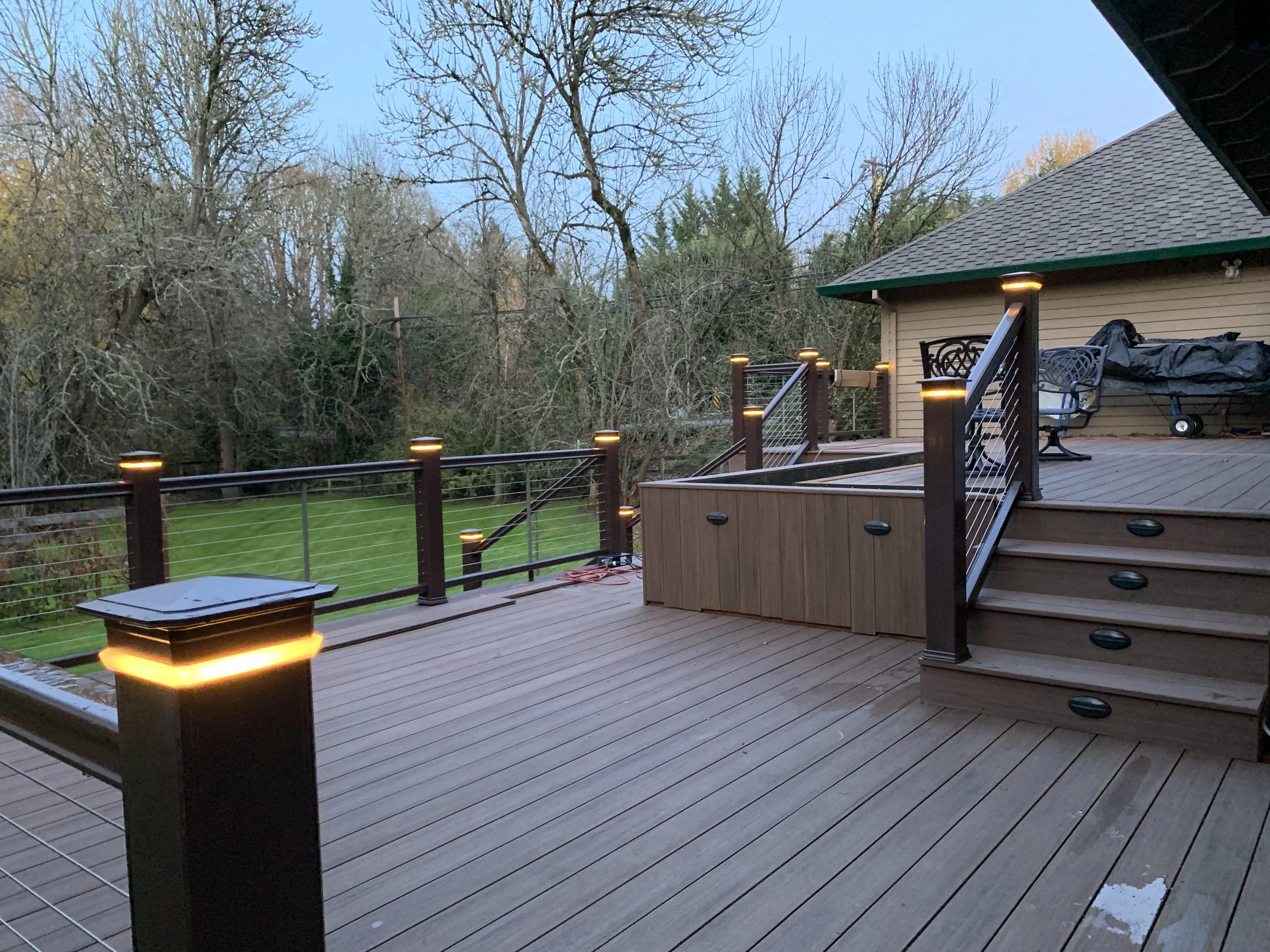 AZEK DECK 
TIMBERTECH HANDRAIL DECK LIGHTING
CEDAR MILL DECK COMPANY
CUSTOM DECK